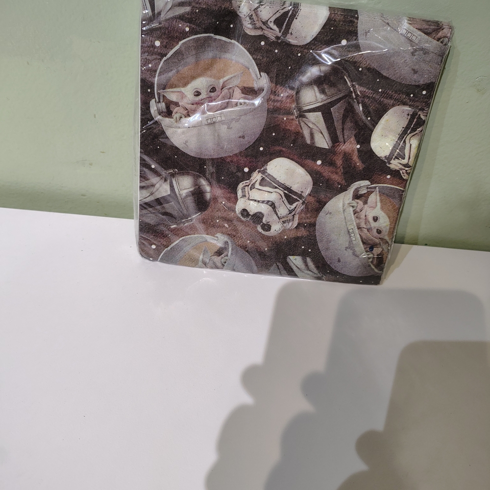 NWT Disney Star Wars The Mandalorian The Child Kids One Paper Napkins 16 Ct